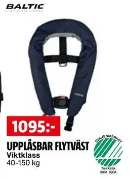 Bauhaus UPPLÅSBAR FLYTVÄST erbjuda