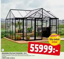 Jem&Fix ORANGERI/VÄXTHUS TRIOMPHE - 16 M² erbjuda
