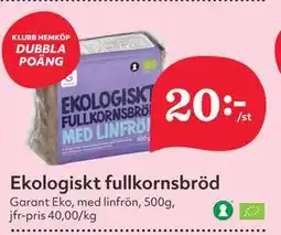 Hemköp Ekologiskt fullkornsbröd erbjuda