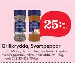 Hemköp Grillkrydda, Svartpeppar erbjuda