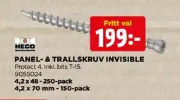 Jem&Fix PANEL- & TRALLSKRUV INVISIBLE erbjuda