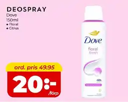 Matrix Butikerna DOVE Deospray erbjuda