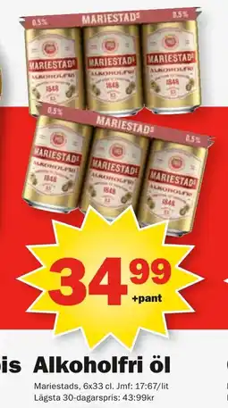 Pekås MARIESTADS Alkoholfri öl erbjuda