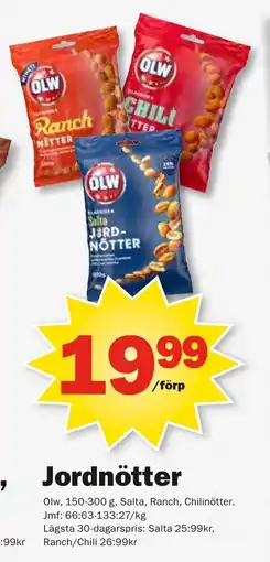 Pekås OLW Jordnötter erbjuda