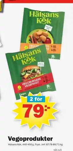 Pekås HALSANS KOK Vegoprodukter erbjuda