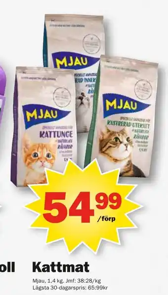 Pekås MJAU Kattmat erbjuda