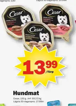 Pekås CESAR Hundmat erbjuda