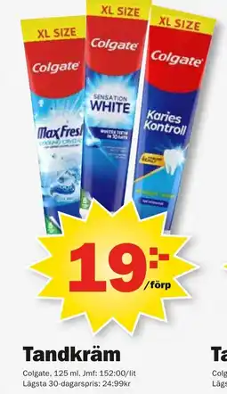 Pekås COLGATE Tandkräm erbjuda