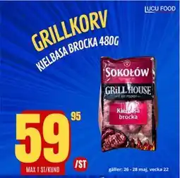 Lucu Food Grillkorv erbjuda