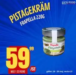 Lucu Food Pistagekräm erbjuda
