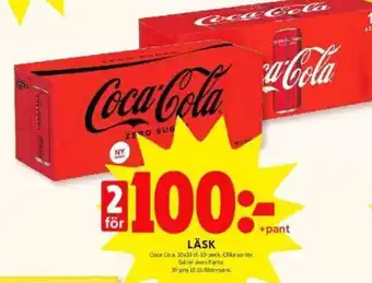 ICA Kvantum Coca Cola Läsk 10x33 cl 10-pack erbjuda