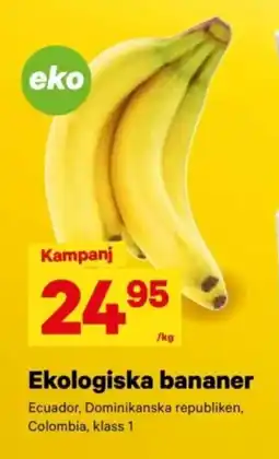 City Gross Ekologiska bananer erbjuda
