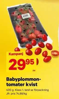 City Gross Babyplommon- tomater kvist erbjuda