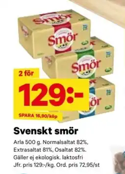 City Gross ARLA Svenskt smör erbjuda