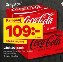 City Gross COCA-COLA Läsk 20-pack erbjuda