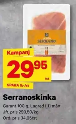 City Gross GARANT Serranoskinka erbjuda