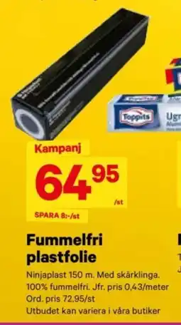 City Gross Fummelfri plastfolie erbjuda