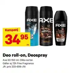 City Gross AXE Deo roll-on, deospray erbjuda