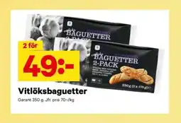 City Gross GARANT Vitlöksbaguetter erbjuda