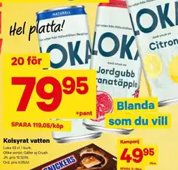 City Gross LOKA Kolsyrat vatten erbjuda