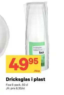 City Gross FIXA Dricksglas i plast erbjuda