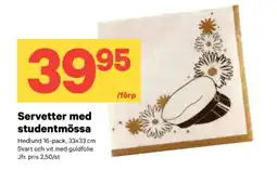 City Gross Servetter med studentmössa erbjuda