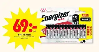 ICA Kvantum Energizer Batterier 12-pack erbjuda