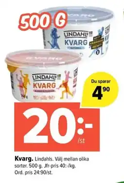 Coop Extra LINDAHLS Kvarg erbjuda