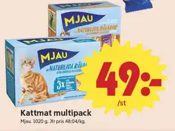ICA Nära MJAU Kattmat multipack erbjuda