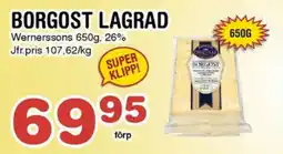 Nya Pulsen WERNERSSONS Borgost lagrad erbjuda