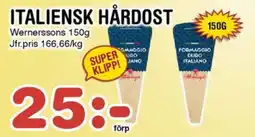 Nya Pulsen WERNERSSONS Italiensk hårdost erbjuda