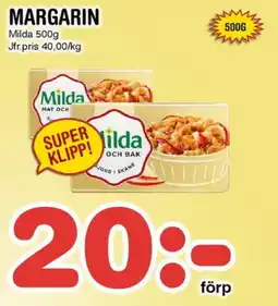 Nya Pulsen MILDA Margarin erbjuda