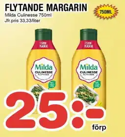 Nya Pulsen MILDA Flytande margarin erbjuda