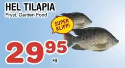 Nya Pulsen Hel tilapia erbjuda