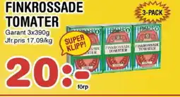 Nya Pulsen GARANT Finkrossade tomater erbjuda
