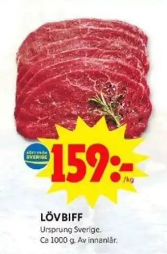 ICA Kvantum Lövbiff 1000g erbjuda