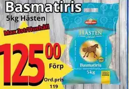 Supergrossen HÄSTEN Basmatiris erbjuda
