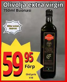 Supergrossen BUONASI Olivolja extra virgin erbjuda