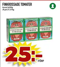 Din Mat GARANT Finkrossade tomater erbjuda
