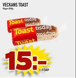 Din Mat PAGEN Veckans toast erbjuda