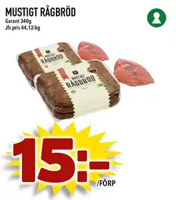 Bonum Matmarknad GARANT Mustigt rågbröd erbjuda
