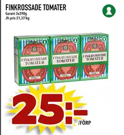 Bonum Matmarknad GARANT Finkrossade tomater erbjuda