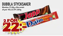 Bonum Matmarknad MARABOU Dubbla stycksaker erbjuda