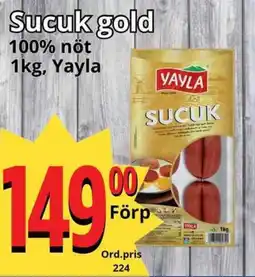 Supergrossen YAYLA Sucuk gold erbjuda