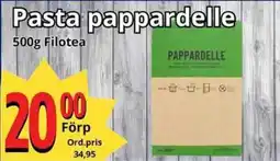 Supergrossen FILOTEA Pasta pappardelle erbjuda