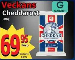 Supergrossen GARANT Veckans Cheddarost erbjuda