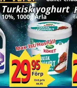 Supergrossen ARLA Turkisk yoghurt erbjuda