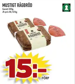Supergrossen GARANT Mustigt rågbröd erbjuda