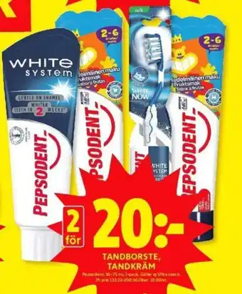 ICA Kvantum Tandborste, Tandkräm 50-75ml 1-pack erbjuda