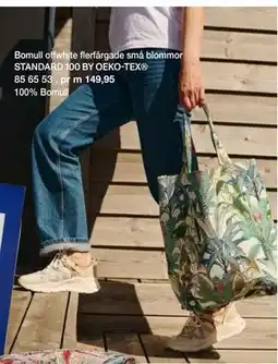 Selfmade Bomull offwhite flerfärgade små blommor erbjuda